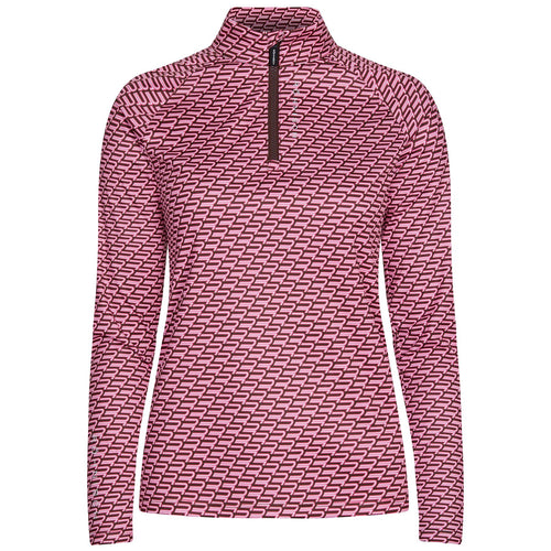 Womens Addy Quarter Zip Mid Layer Carmine Rose - AW24