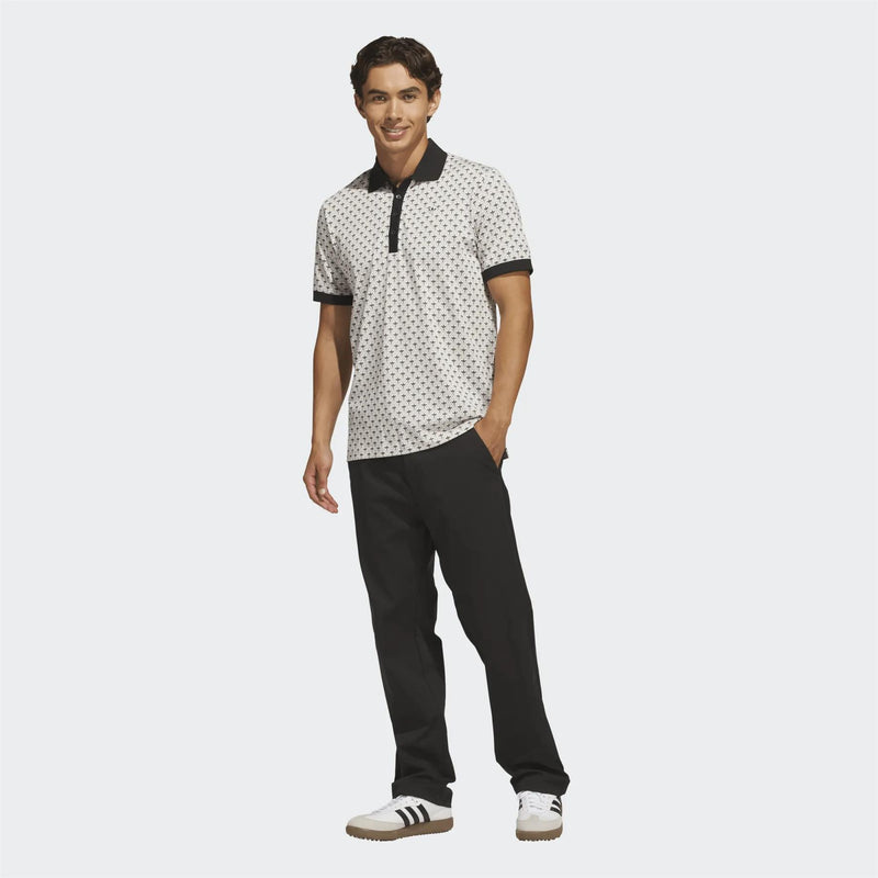 Originals All Over Trefoil Polo Black/Chalk White