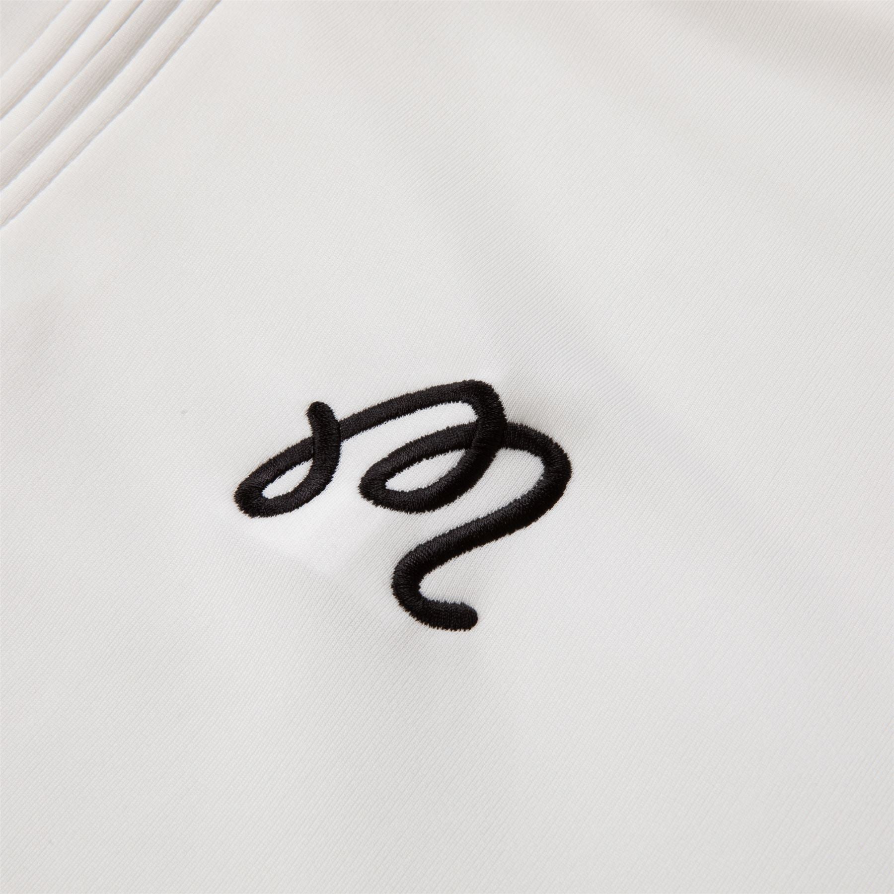 Malbon Golf Evergreen Performance Quarter Zip White | TRENDYGOLF UK