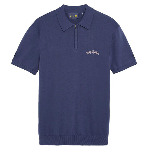 x BOC Golf Together Zipped Polo Crown Blue - 2024