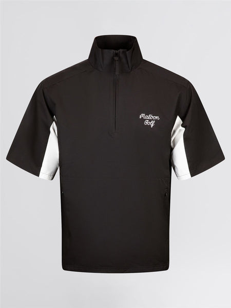 Malbon Golf Evergreen SS Nylon Windshirt Black | TRENDYGOLF UK
