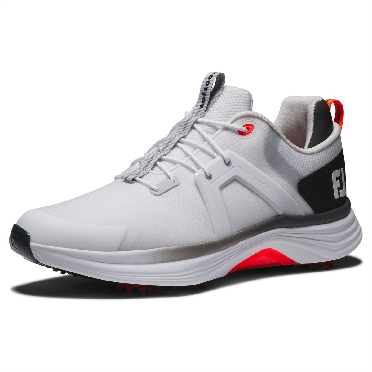 Hyperflex Spiked Golf Shoes White/Black/Red