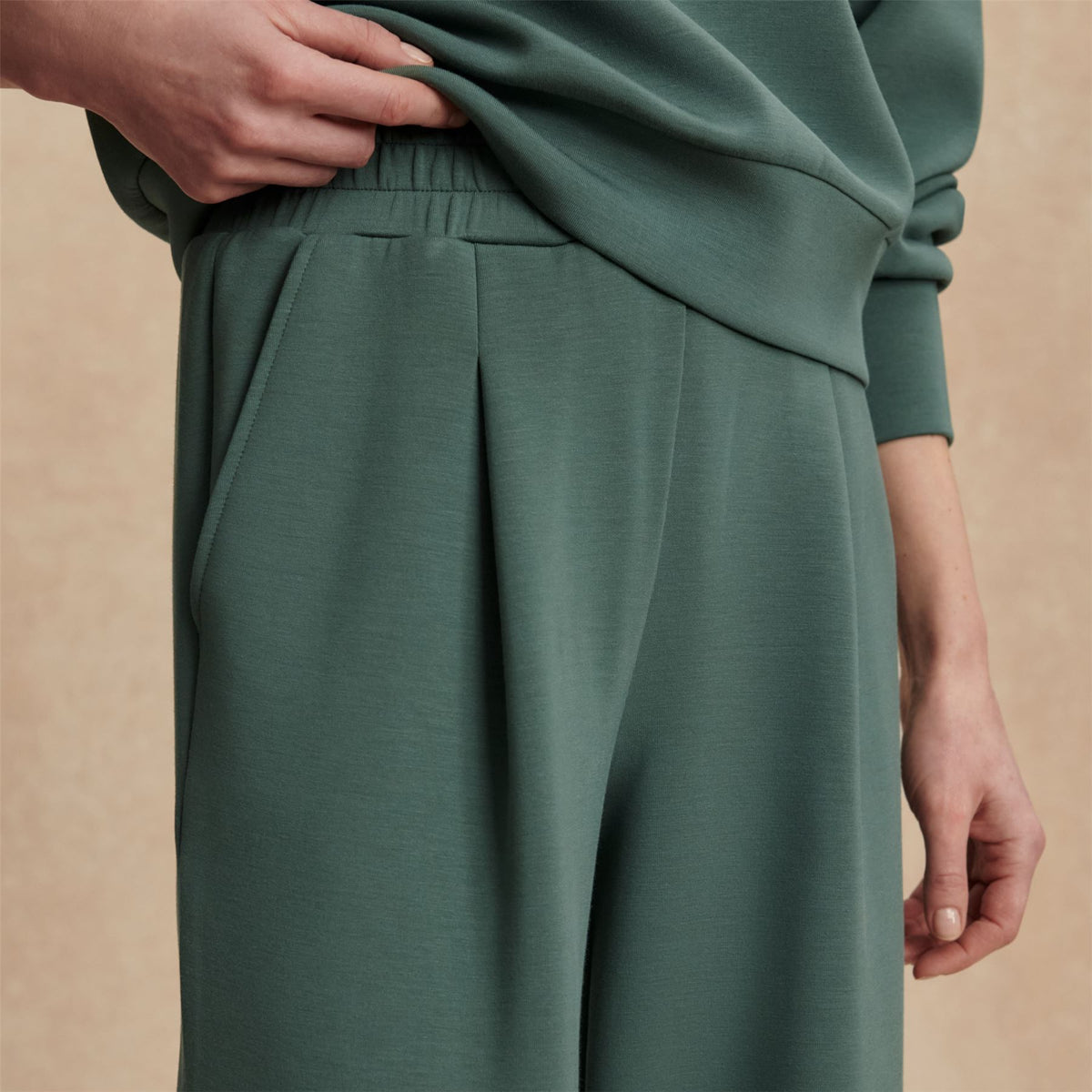 The Extra Wide Leg 29.5 Inch Trousers Dark Forest