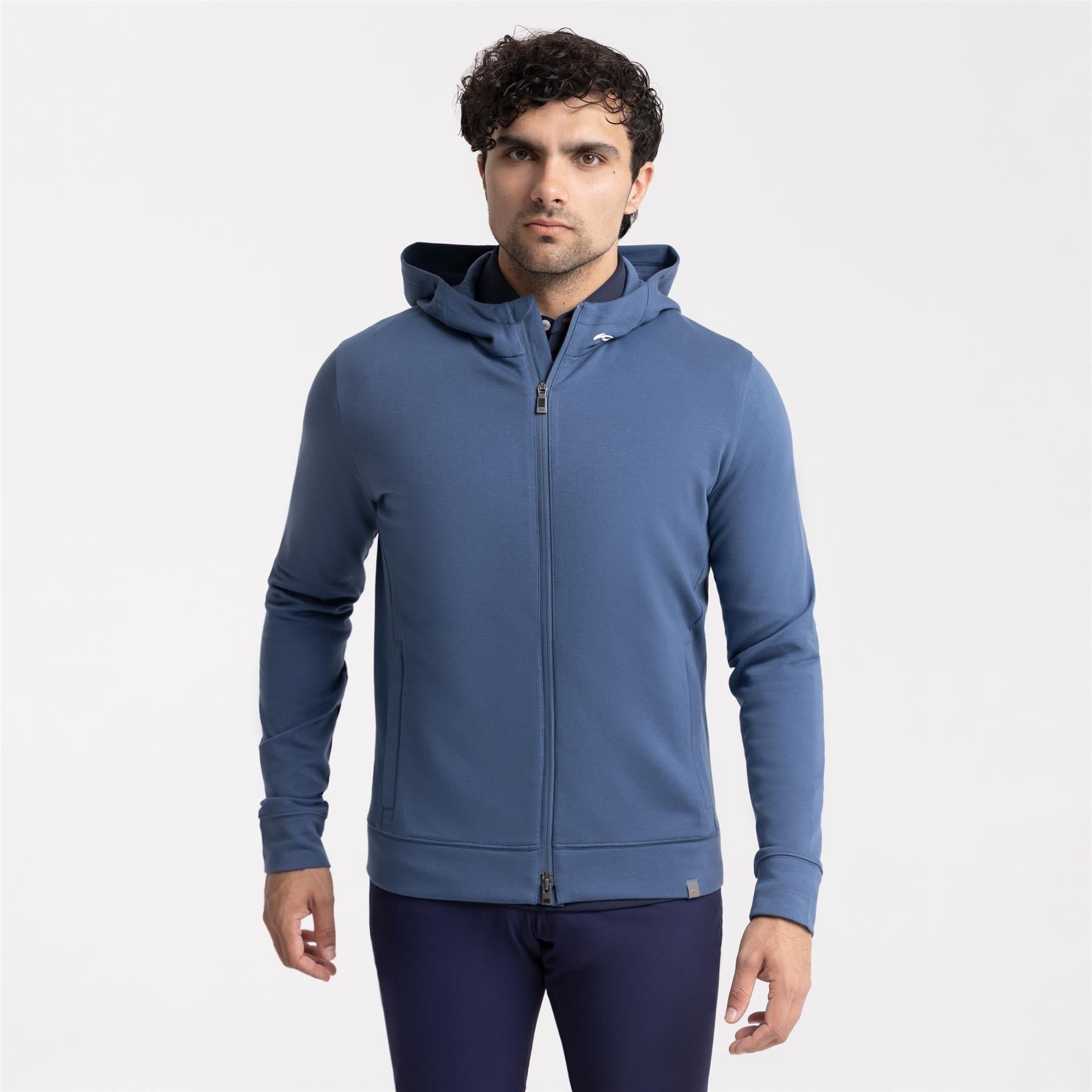 Hollow Pima Hoodie Admiral Blue