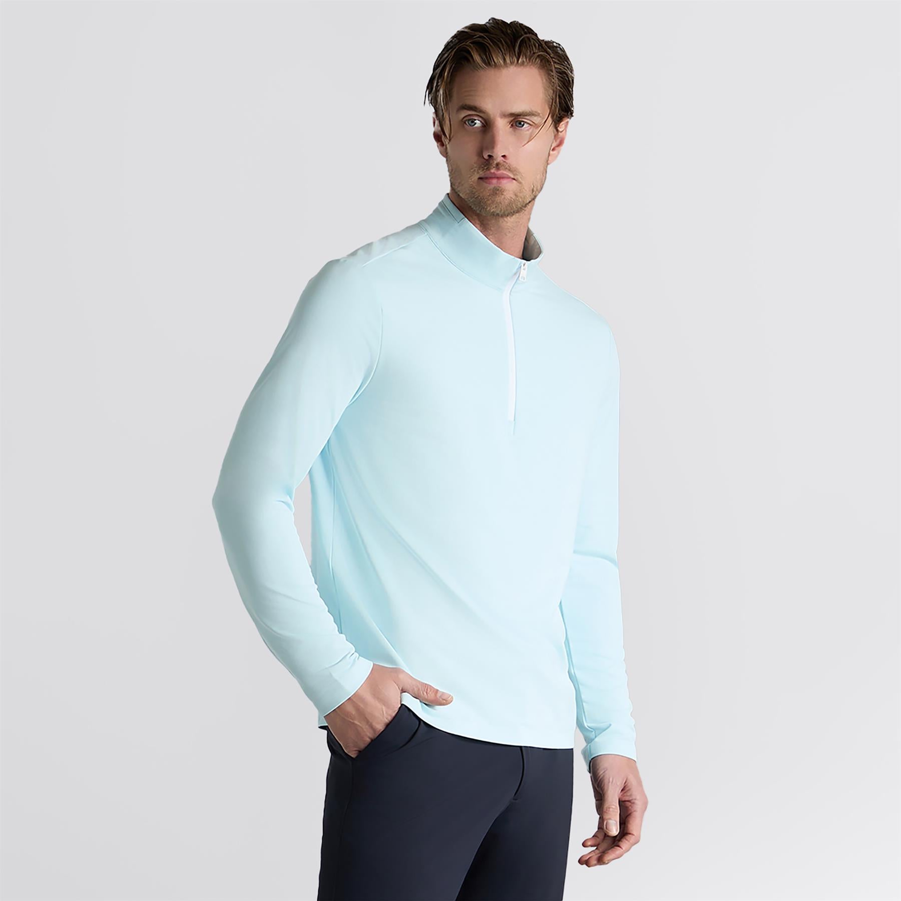 Brushed Back Tech Quarter Zip Mid Layer Daybreak