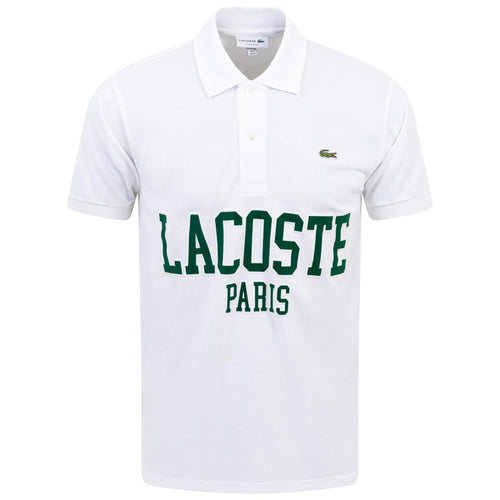Classic Fit Original Poloshirt aus geflocktem Baumwoll-Piqué, Weiß – SS24