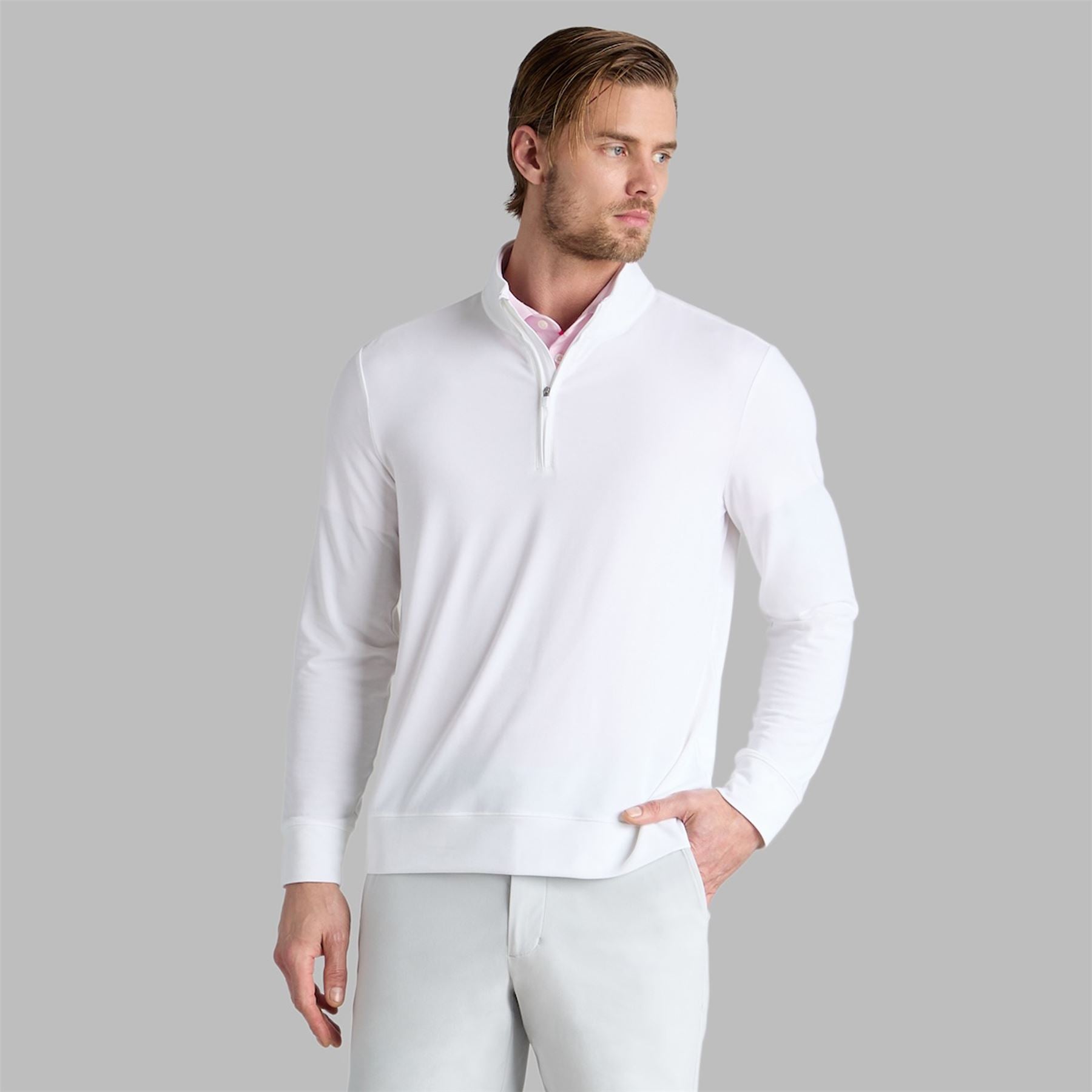 Luxe Mid Quarter Zip Snow