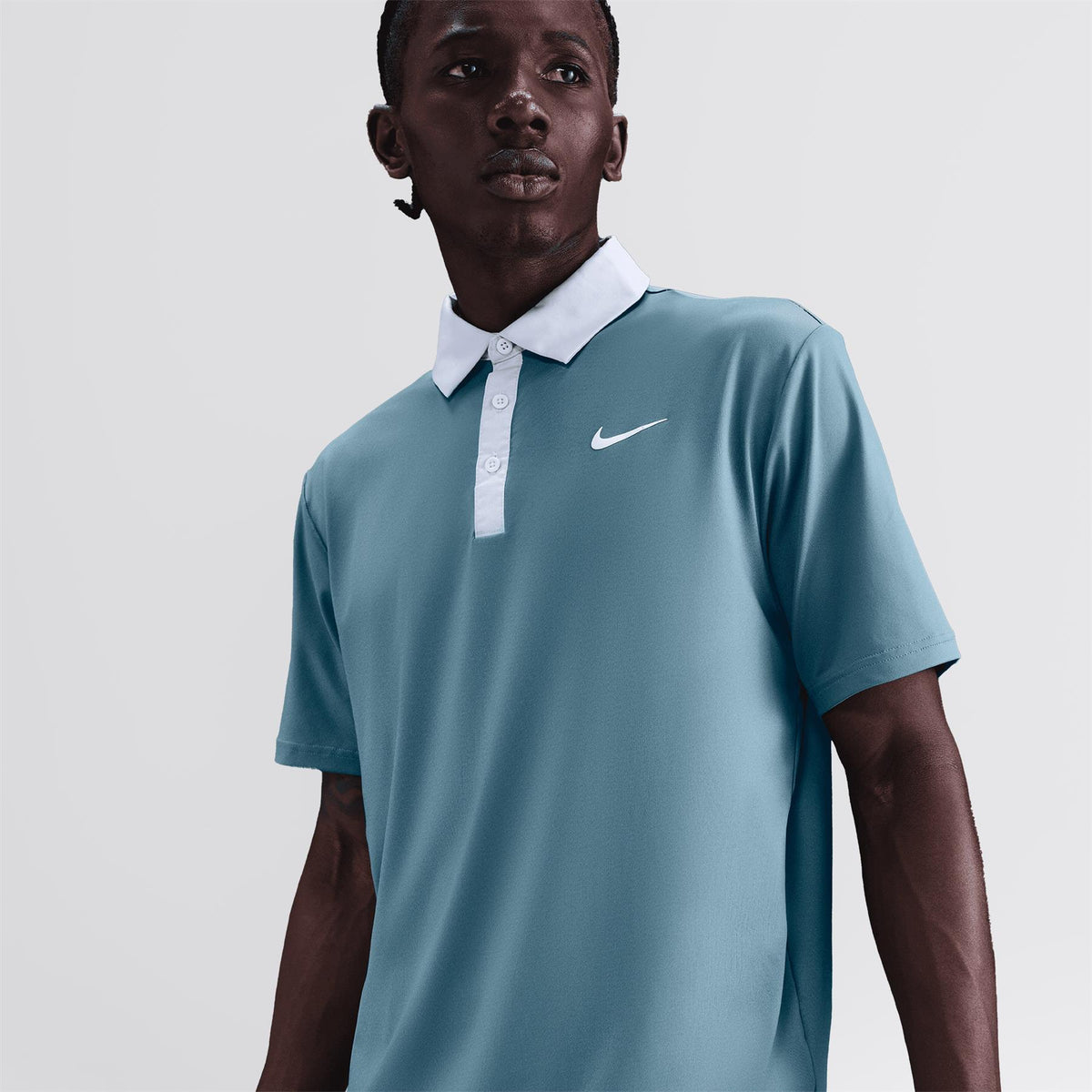 Dri-FIT Tour Contrast Polo Smokey Blue/Pure Platinum/Pale Ivory