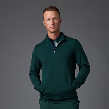Techsoft Avery Mock Neck Quarter Zip Pine Grove