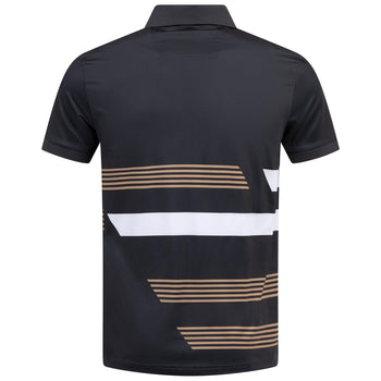 Paddy Tape Print Polo Black
