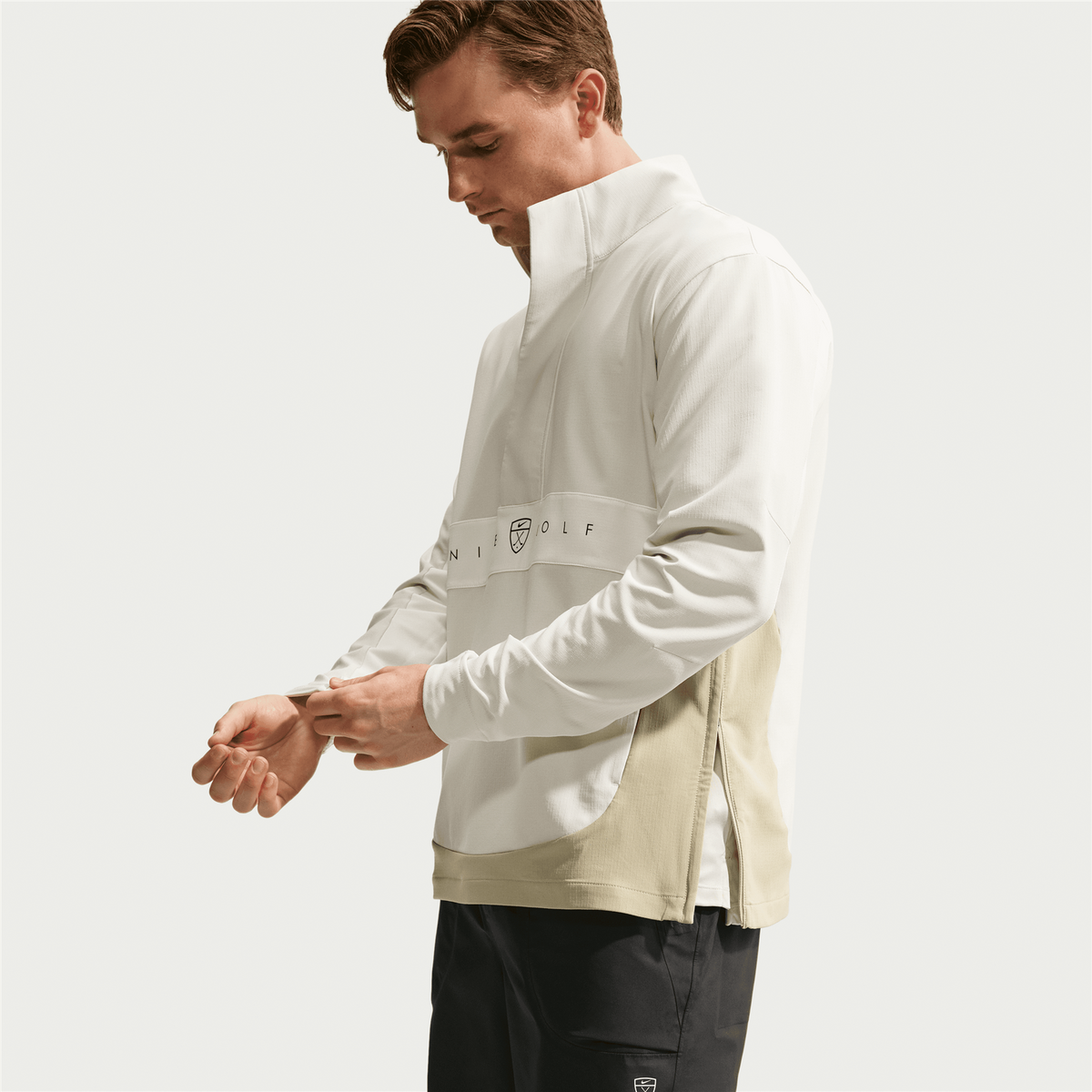 Repel Soft Shell Half Zip Jacket Light Orewood Brown/Limestone/Black