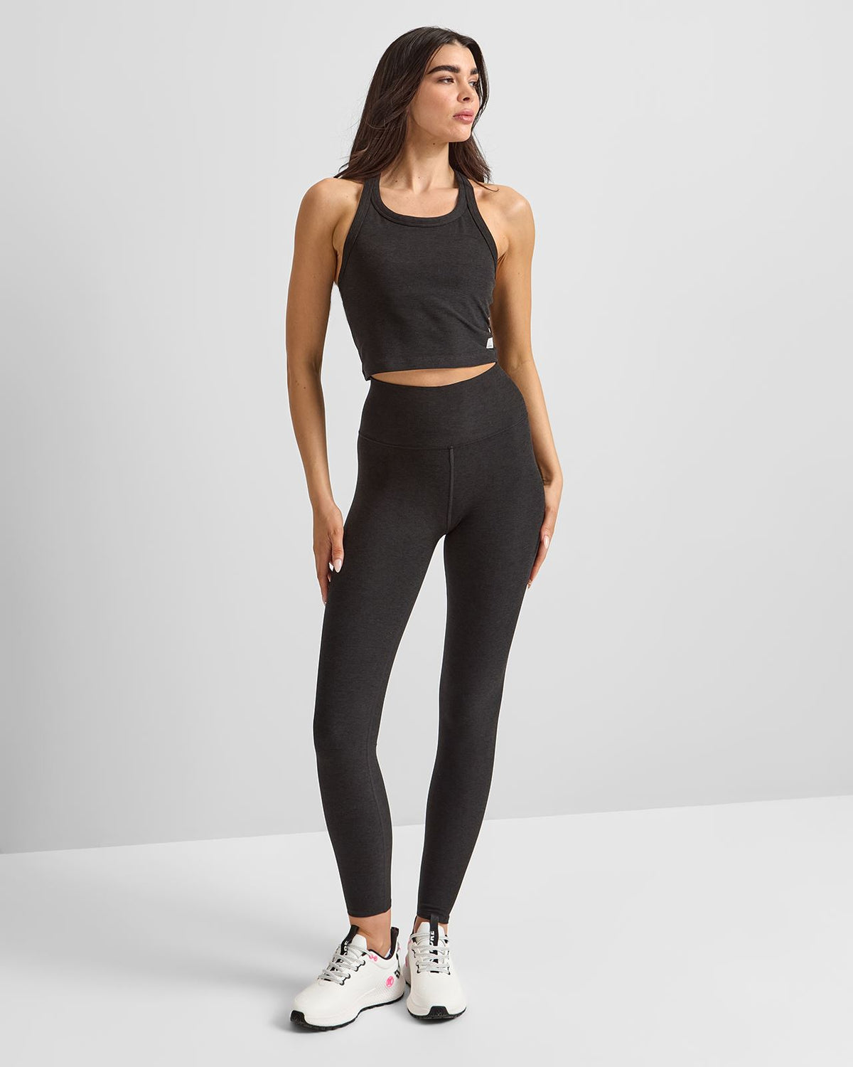 Elevation Racerback Tank Black Heather
