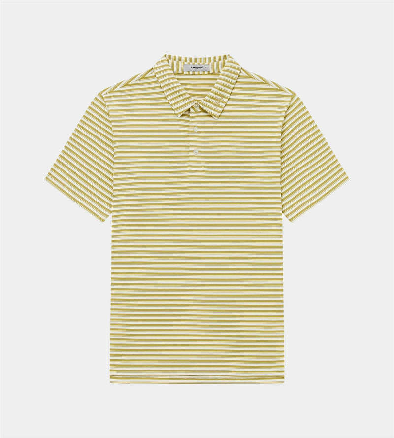 Engineer Stripe Polo Khaki/Cream