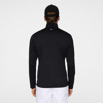 Leon Quarter Zip Mid Layer Black