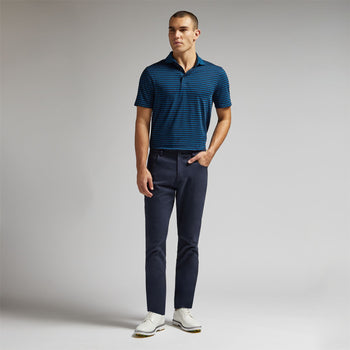 Perforated Stripe Tech Jersey Polo Twilight