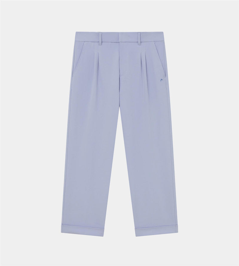 Double Pleated Trousers Dusty Blue
