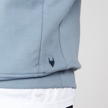 Premium Essentials Zip Neck Sweat Blue