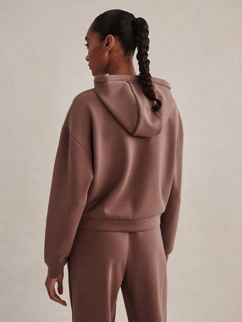 Jorgie Zip Through Hoodie Coffee Quartz