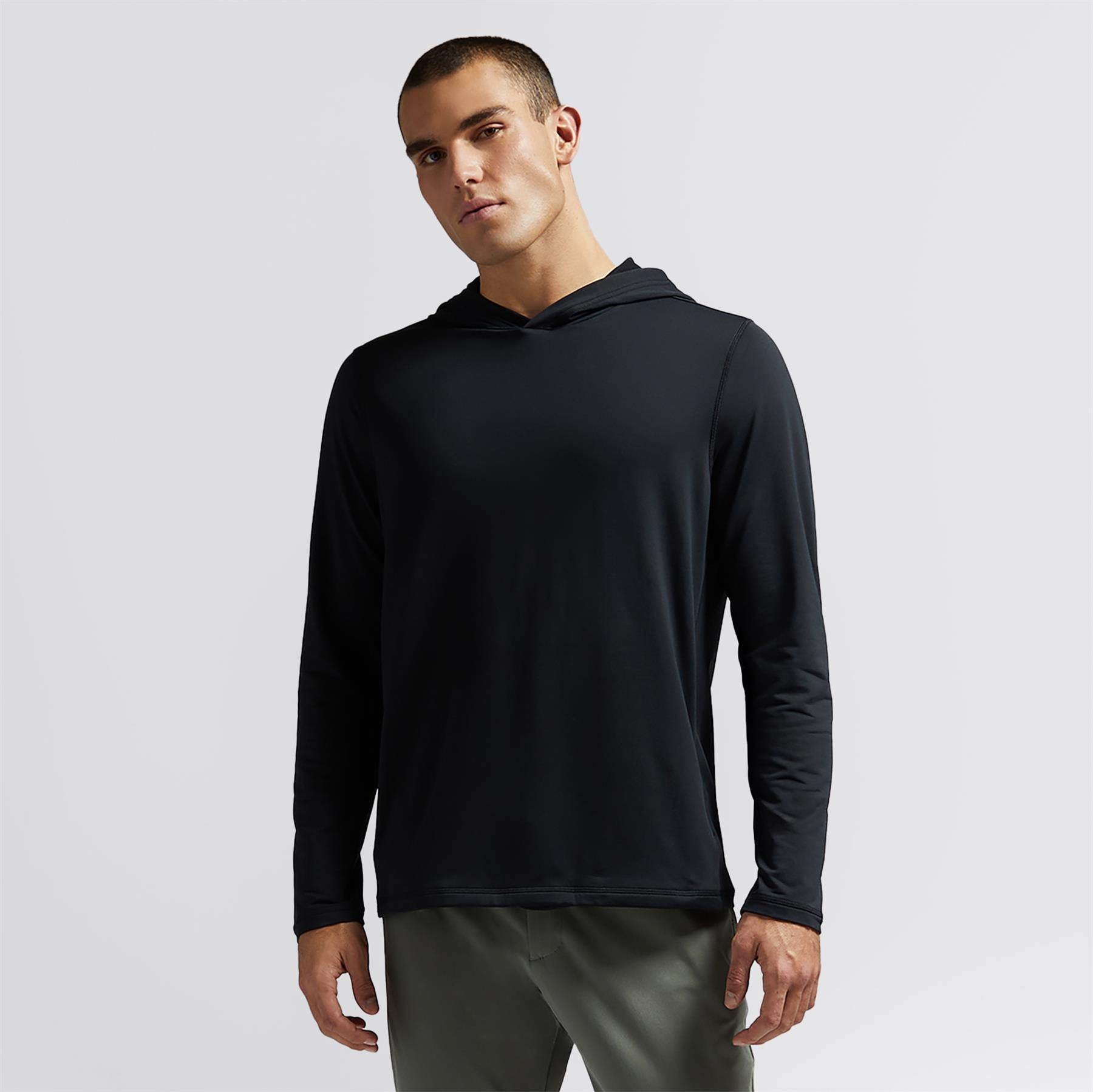 Brushed Back Tech Terry Hoodie Onyx