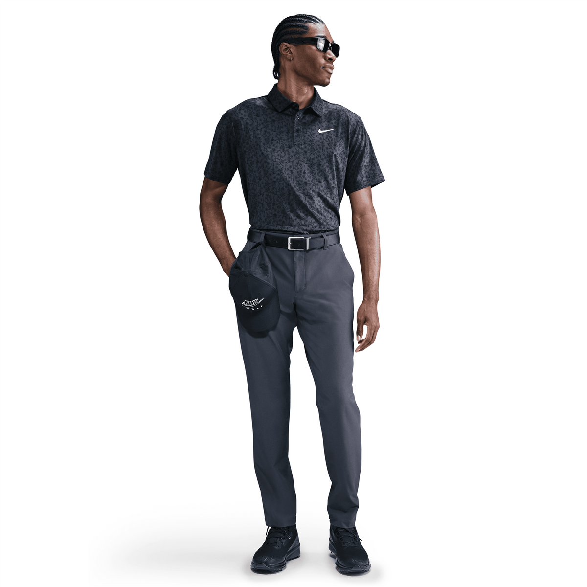 Dri-FIT Tour POA Printed Polo Anthracite/White