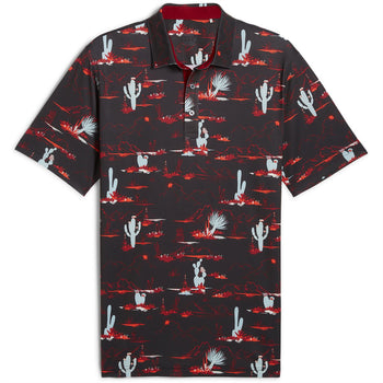 MATTR Bushland Polo Puma Black/Intense Red