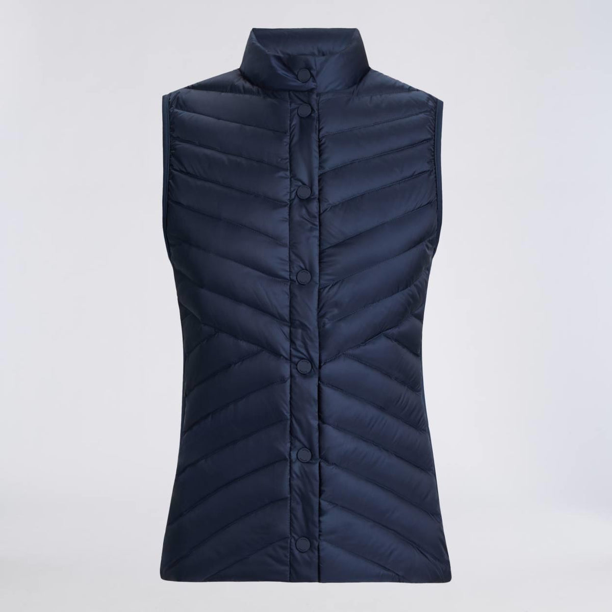 V Down Quilted Stretch Tech Interlock Vest Twlight
