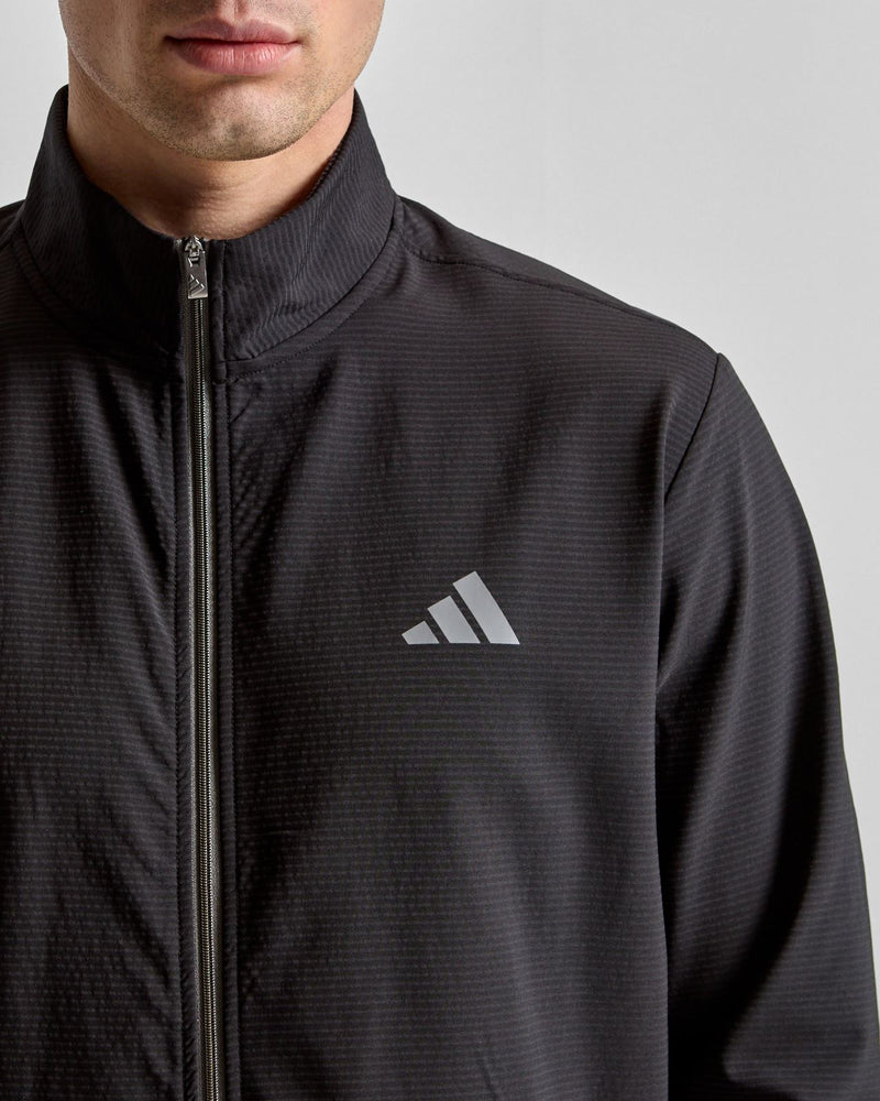 Ultimate365 Textured Woven Full Zip Mid Layer Black