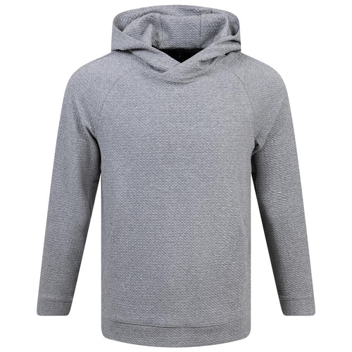 Textured Double Knit Cotton Hoodie Heathered Grey - SS24