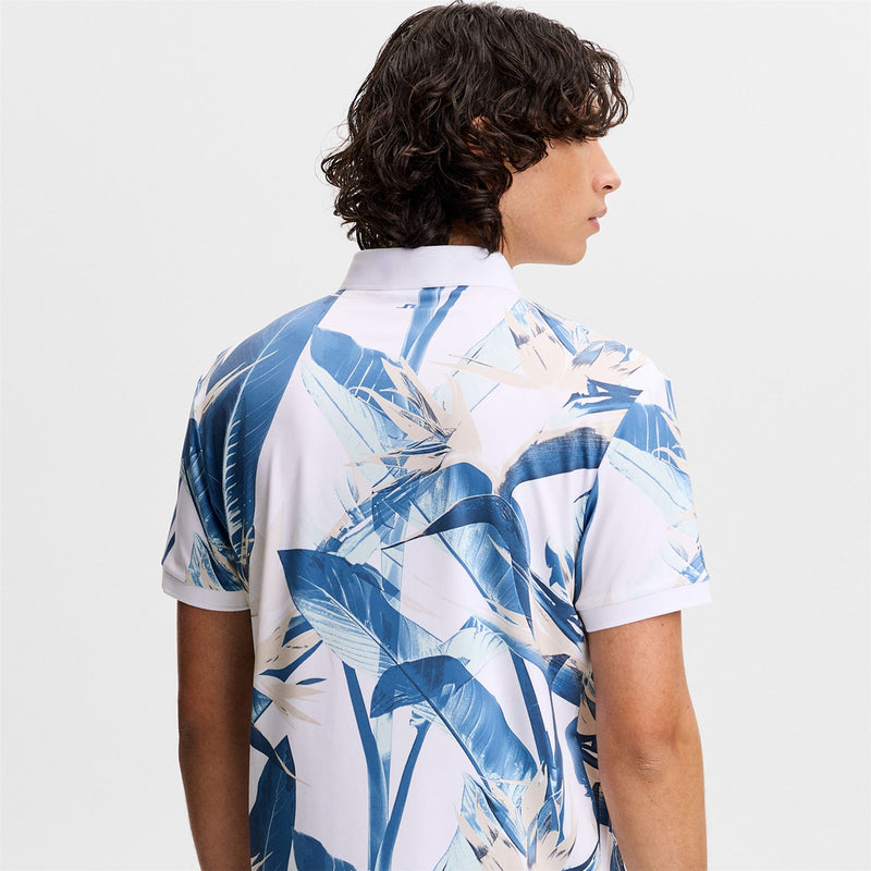 Tour Tech Print Polo Paradise Skylight