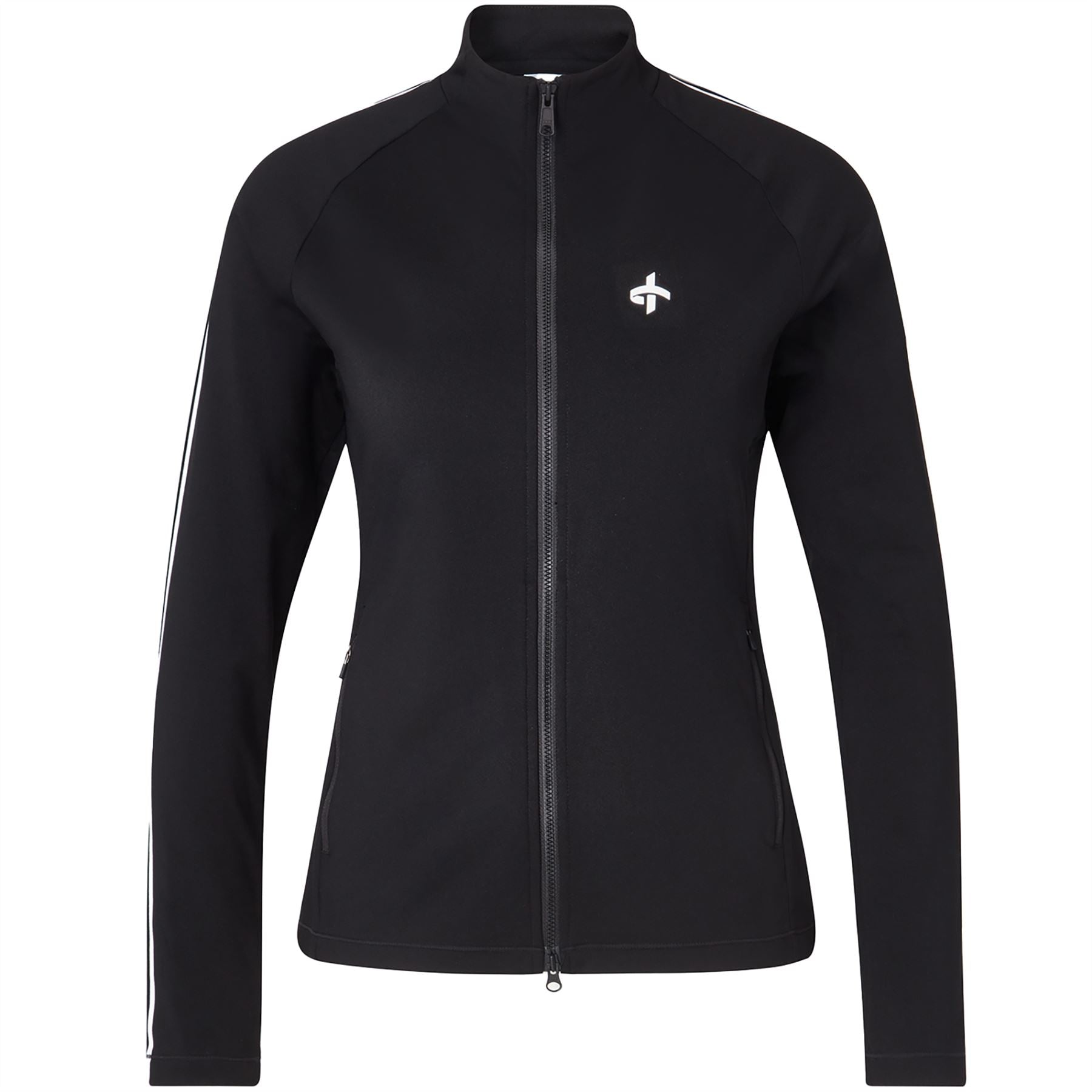 Median Full Zip Mid Layer Black