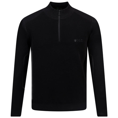 Zhine Quarter Zip Mid Layer Black - W24