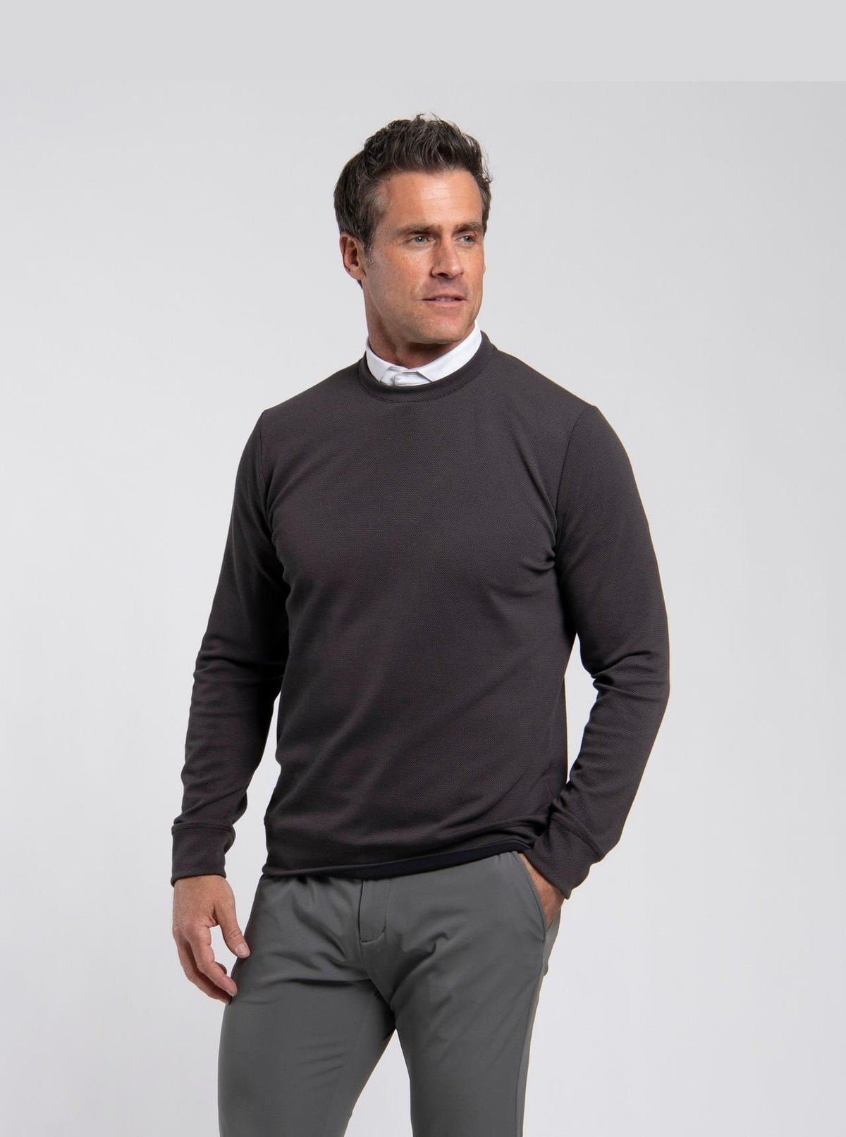 Essentials Crew Neck Espresso/Black