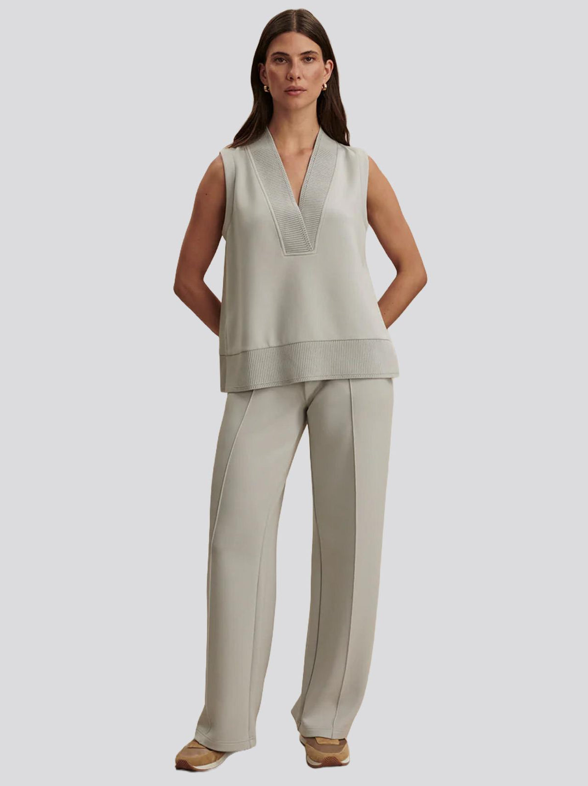 The Wide Leg 28 Inch Pants Blue Clay
