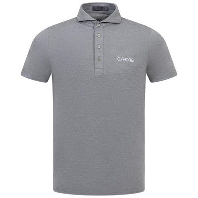 Melange Rib Gusset Tech Pique Embroidered Polo Heather Grey - 2023