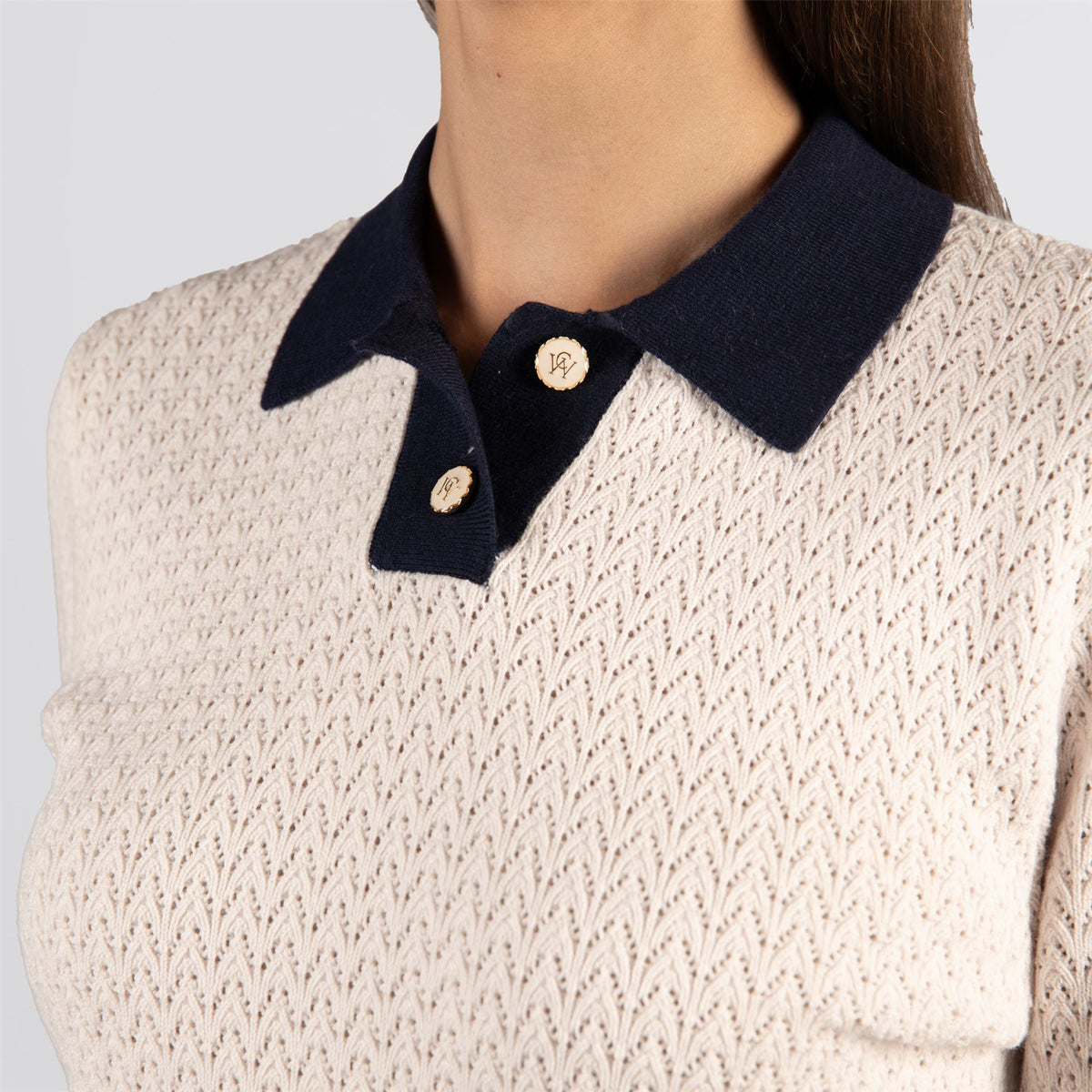Christy Polo Pinky Pinky White/Legacy Navy