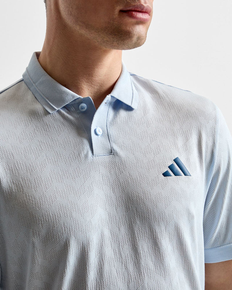 Ultimate365 Seamless Polo Crystal Sky/Dusky Petrol/White