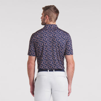 MATTR Paradise Polo Deep Navy/Sunny Yellow