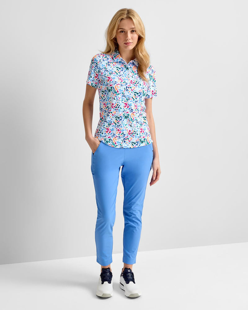 Enya Printed Polo White/Poolside