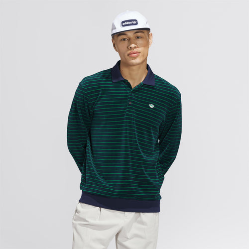 Velour LS Polo Night Indigo/Green