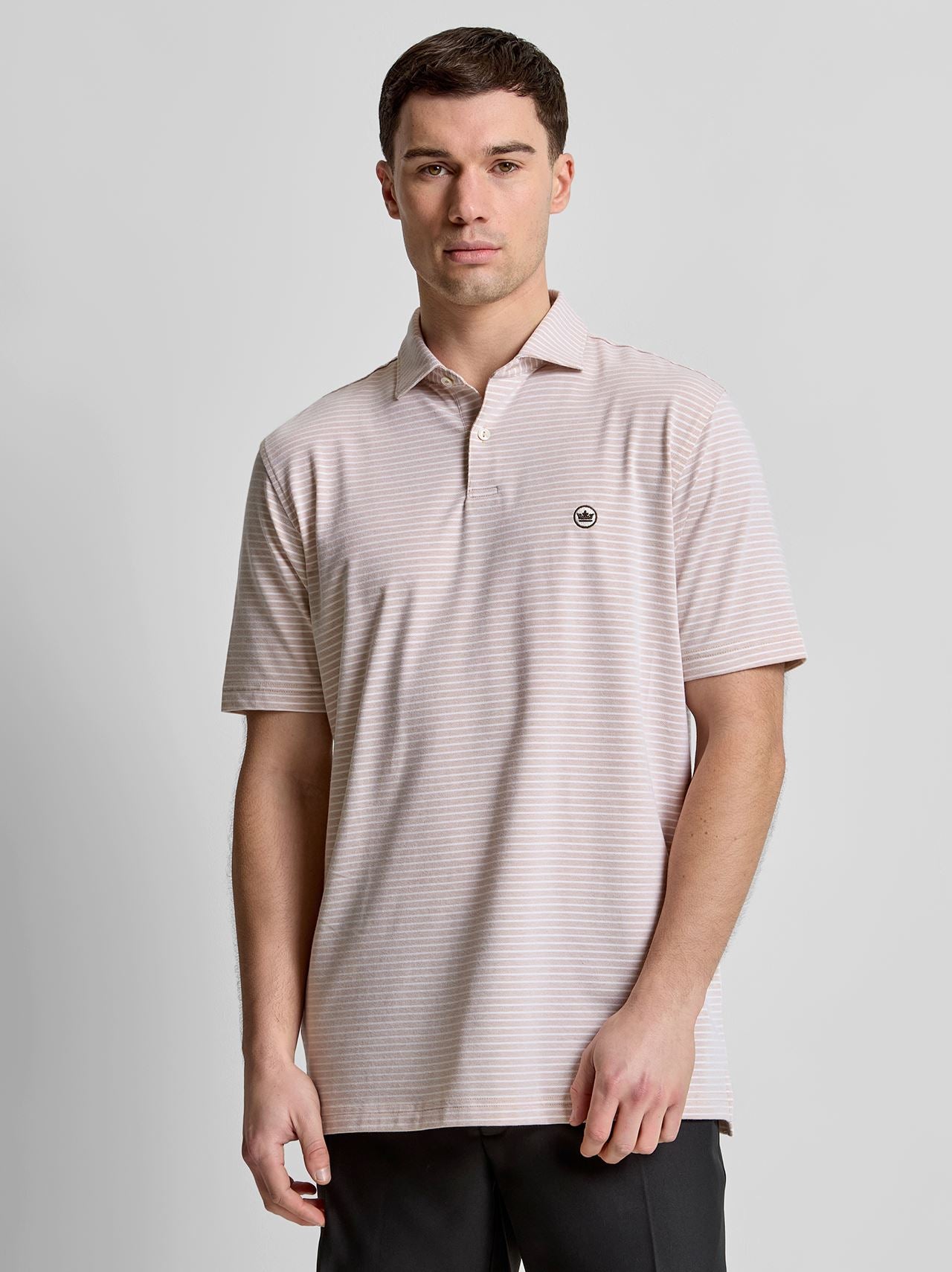 Albatross Stripe Cotton-Blend Pique Polo Summer Dunes