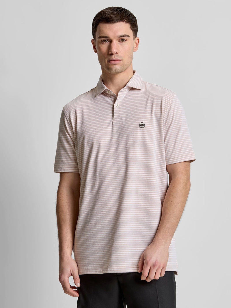 Albatross Stripe Cotton-Blend Pique Polo
