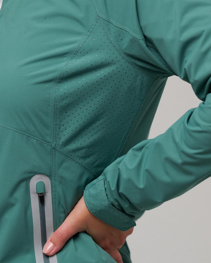 Olivia Waterproof Hooded Jacket Agave