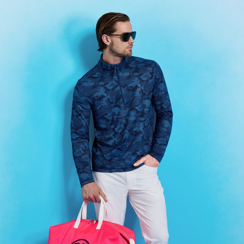 Brushed Back Tech Quarter Zip Pullover Twilight Camo