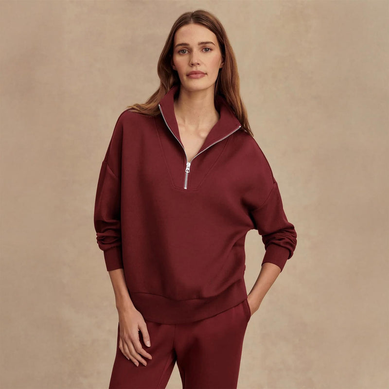 Hawley Half Zip Sweat Cinnamon