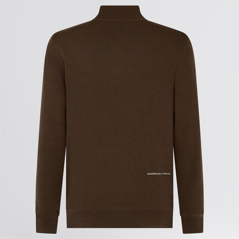 Merino Wool Quarter Zip Windbreaker Hickory
