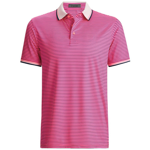 Rib Collar Tech Jersey Faded Logo Polo Knockout Pink - AW24