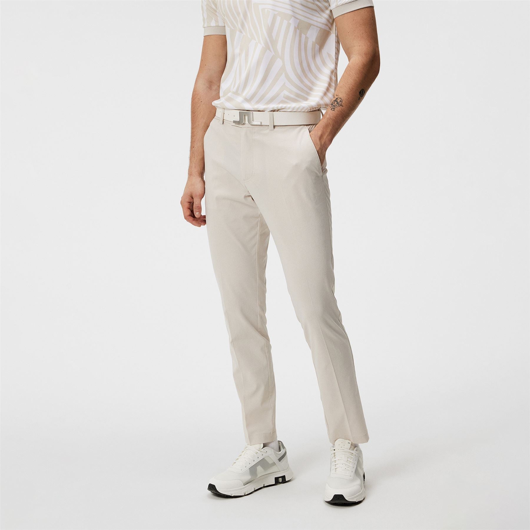 Vent Stretch Golf Trousers Moonbeam Grey