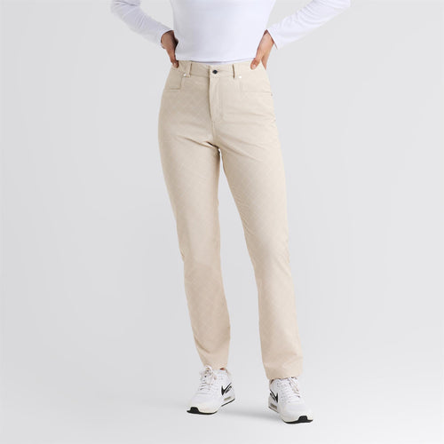 Chie Comfort Trousers 32 Micro R Check Oat