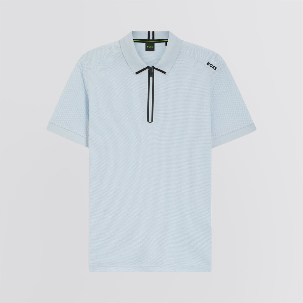 Terrace Zip Polo Open Blue