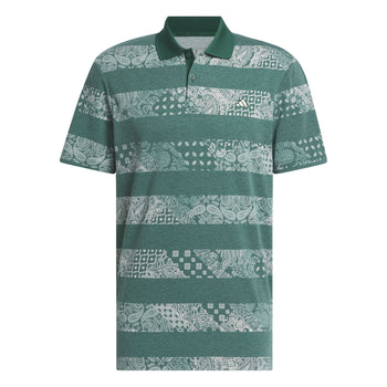 Go-To Printed Stripe Polo Green